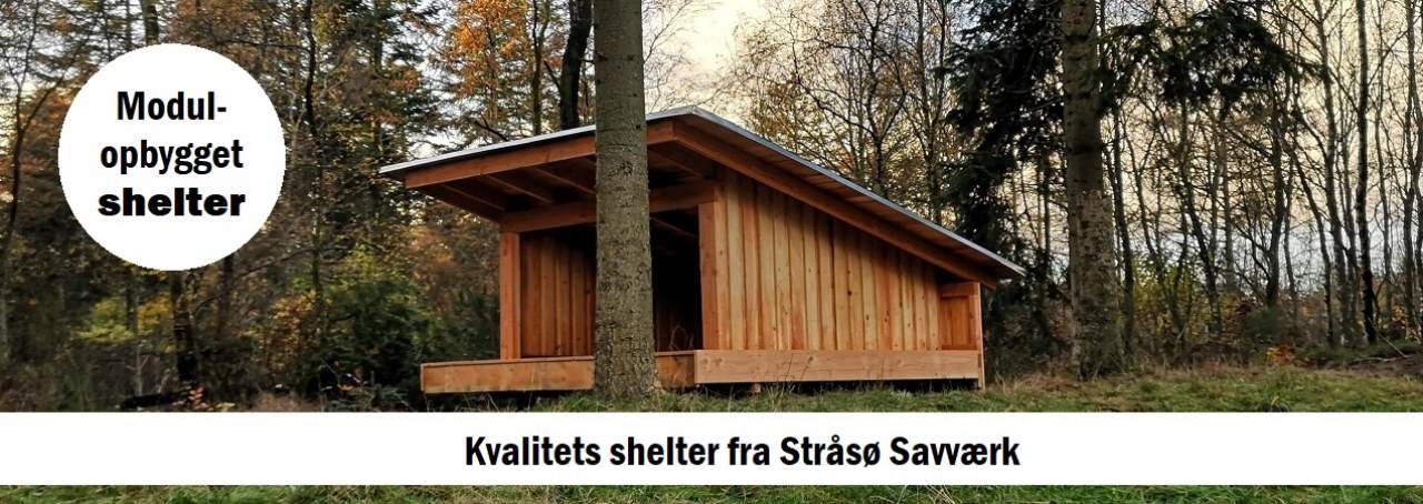 Kvalitets shelter fra Stråsø savværk